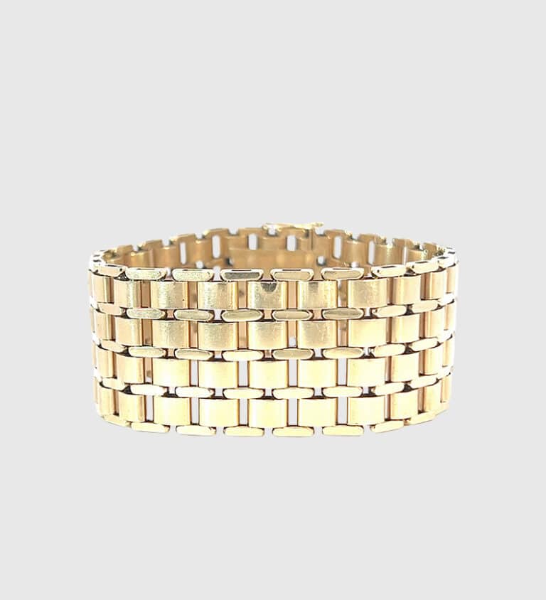 Block armband guld 14k