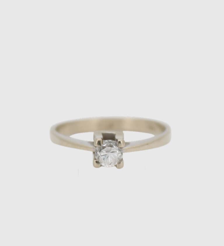 White gold ring 14k
